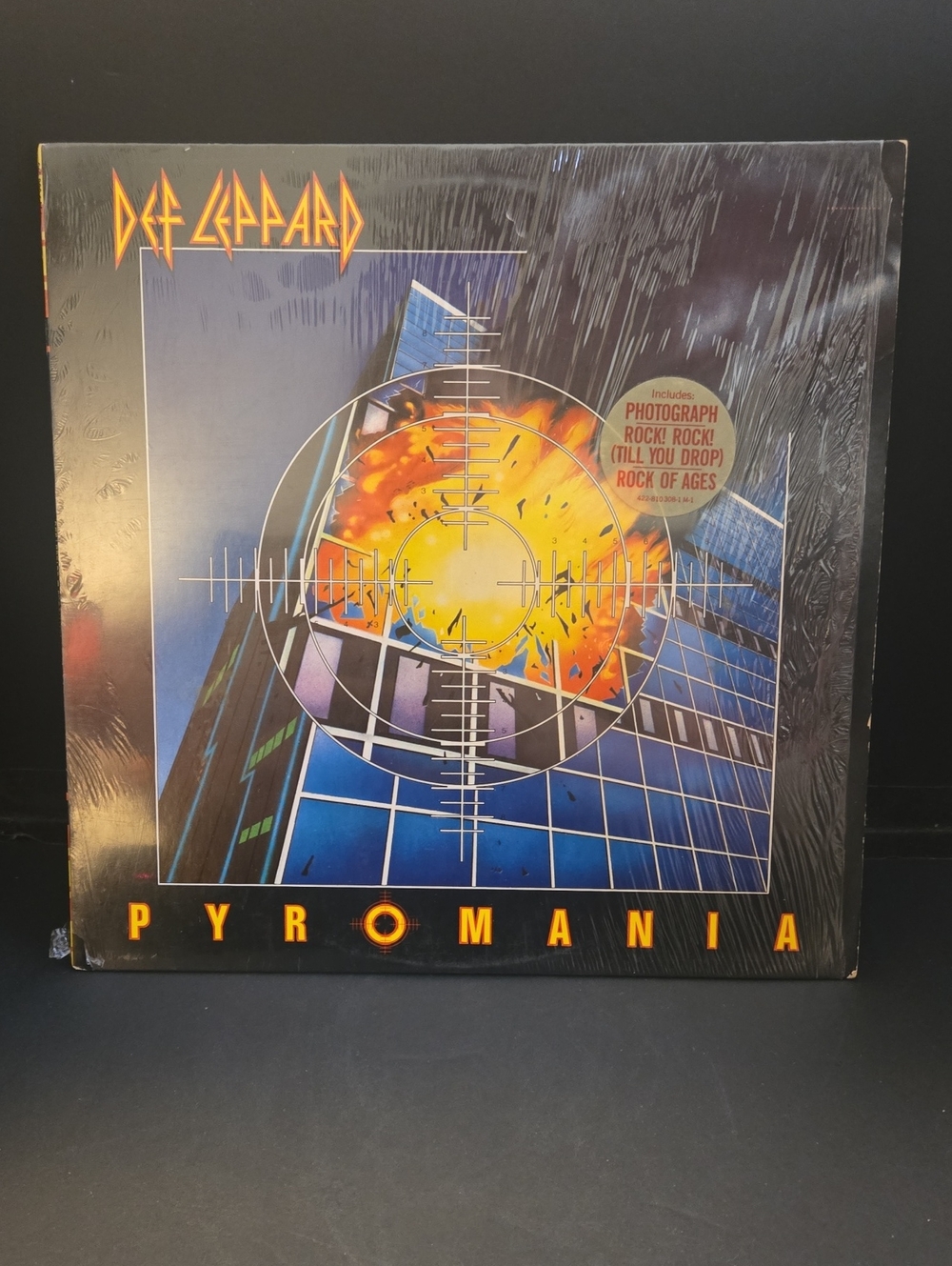 Original 1983 Def Leppard Pyromania Vinyl Record With Songs Sticker